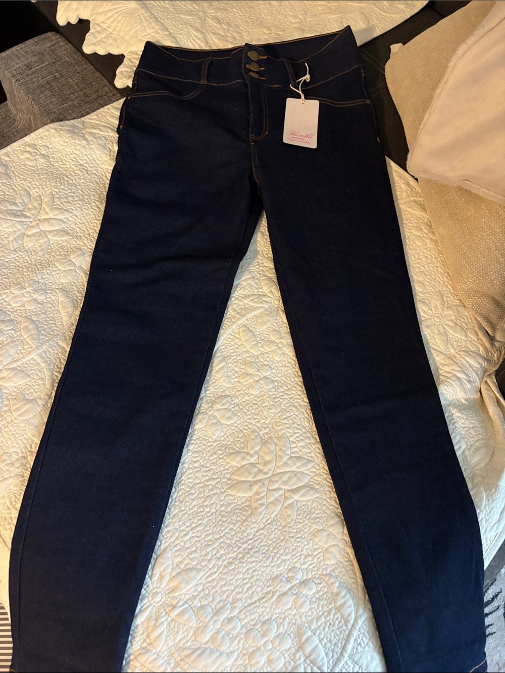 Slim High-Rise Skinny Jeans in Dark Indigo